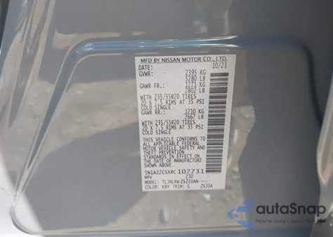 2024 Nissan Murano Sl Intelligent Awd from USA, damaged, VIN 5N1AZ2CSXRC107731